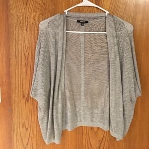 Grey short sleeved cardigan